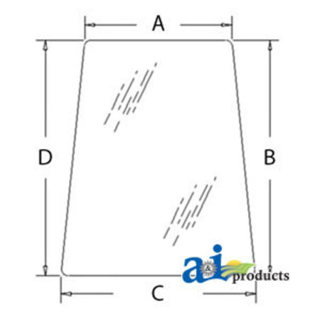 A & I PRODUCTS Glass, Door, Upper (RH/LH) 41.5" x34" x2" A-85801626